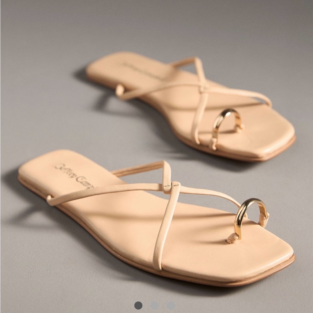 Jeffery Campbell Sandals with gold toe ring size 9